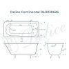 Ванна чугунная Delice Continental DLR230626 160х70 пристенная прямоугольная без ножек