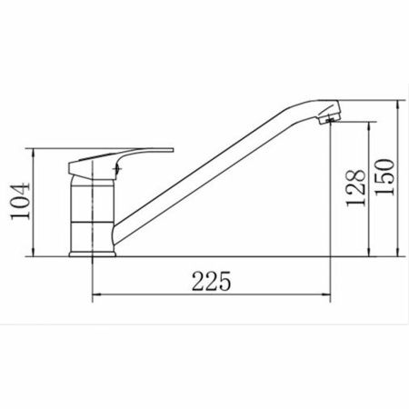 Смеситель для кухни Fashun A4237 на мойку хром