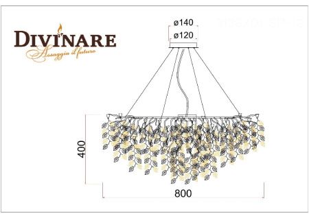 Люстра подвесная Divinare Salice (Салице) 3136/01 SP-12