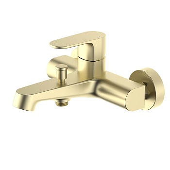 Смеситель для ванны Aquatek Оберон AQ1240BG настенный золото без термостата