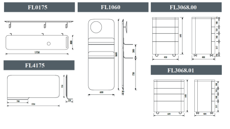 Тумба с раковиной Creavit Foglia FL3068.01 50х40