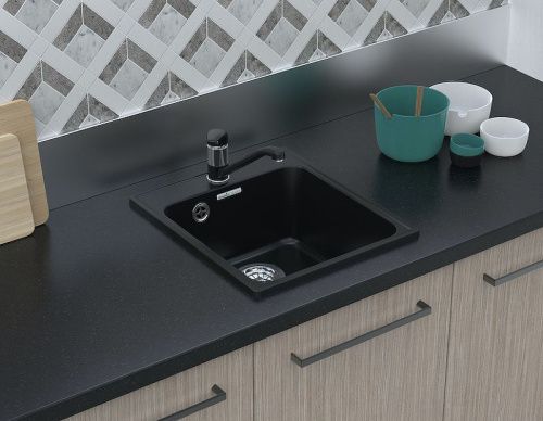 Кухонная мойка Granfest Quarz 17 песочный 48х42 цвет бежевый поверхность матовая - фото 3