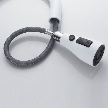 Смеситель для кухни Shevanik S363C на мойку белый