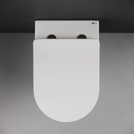 Унитаз приставной Ceramica Nova HIGHLIGHT CN1812 белый с сиденьем микролифт безободковый душевой смыв