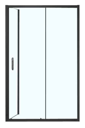 Душевой уголок Azario MILTON AZ-ND1131-R 1200 BLACK 120х80 стекло прозрачное профиль черный без поддона