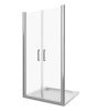 Душевая перегородка Good Door FANTASY ФА00019 80х185 стекло прозрачное профиль хром