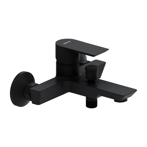 Смеситель для ванны и душа Damixa Apollo 471000300 настенный черный без термостата