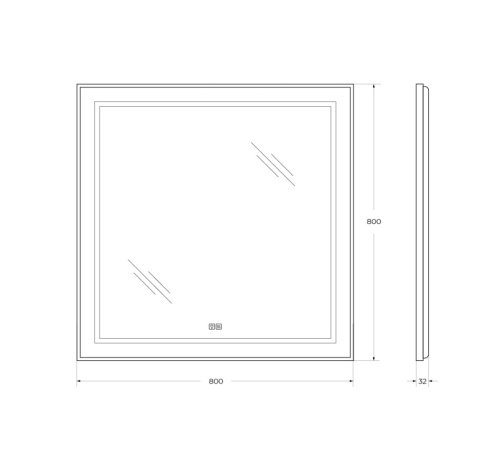 Зеркало BelBagno Kraft SPC-KRAFT-800-800-LED-TCH-WARM 80х80 - фото 5