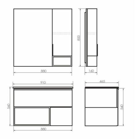 Тумба с раковиной Comforty Франкфурт 00-00007342CF 90х50 подвесная цвет серый