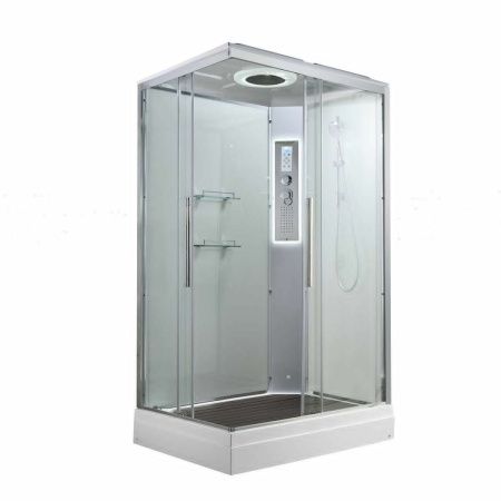 Душевая кабина AvaCan K K2810LED 100х80 прямоугольная с крышей ориентация универсальная