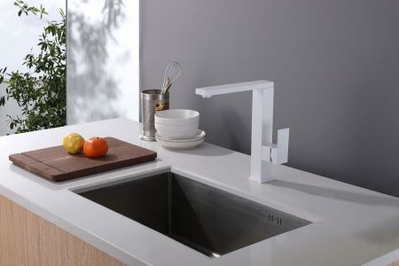 Смеситель для кухни Abber Daheim AF8214W на мойку белый