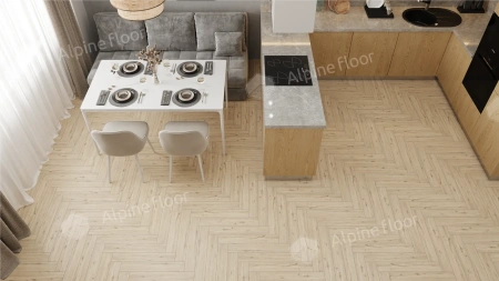 Ламинат Alpine Floor Herringbone 12 Pro New LF106-01 Дуб Лион толщина 1.2 см 34 класс 606х101