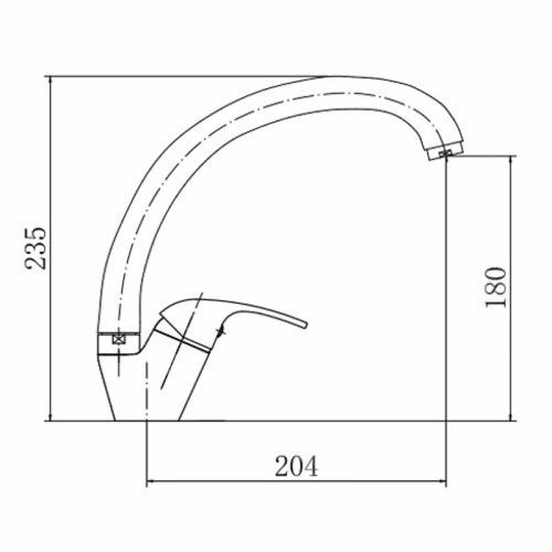 Смеситель для кухни Fashun A4115 на мойку хром - фото 3