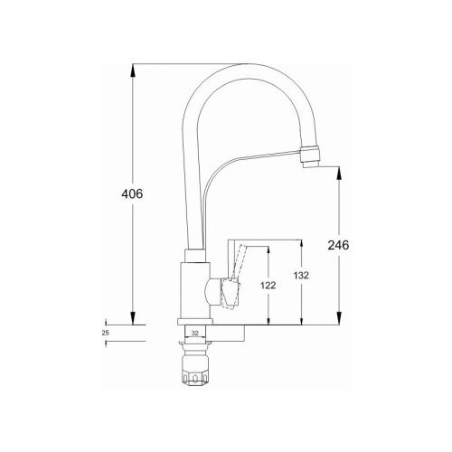 Смеситель для кухни G.Lauf ZAP ZAP4-D090 на мойку нержавеющая сталь - фото 3