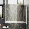 Душевая шторка на ванну Maybah Glass MGV-136-1у 45х140 стекло тонированное профиль белый ориентация универсальная