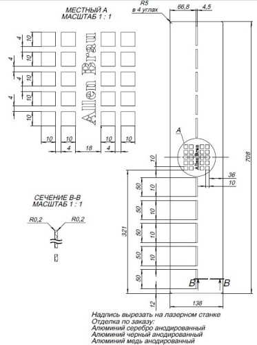 Накладка для сифона Allen Brau Infinity 8.210N2-60 - фото 3