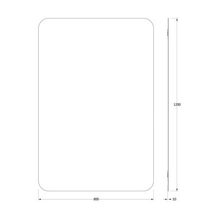 Зеркало Evoform Colora BY 0440 80х120 подвесное