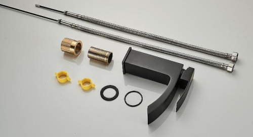 Смеситель ALMAes Luara TVZ-0902 на раковину черный - фото 3