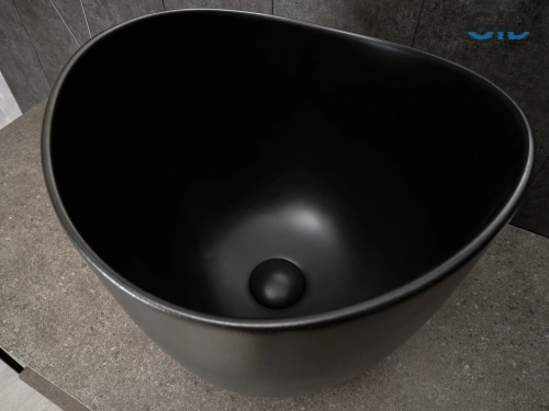 Раковина Gid Creativo 36 см N9303bg (53378) накладная цвет черный - фото 2