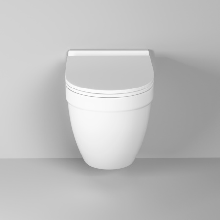 Унитаз подвесной Grossman Торнадо GR-4483SQ белый глянцевый с сиденьем микролифт безободковый смыв торнадо