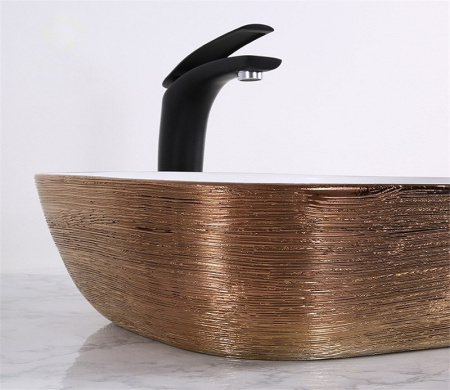 Раковина из санфаянса CeramaLux D1333H132 46х33 накладная цвет белый