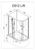 Душевая кабина AvaCan D512L 120х90 асимметричная без крыши ориентация левая