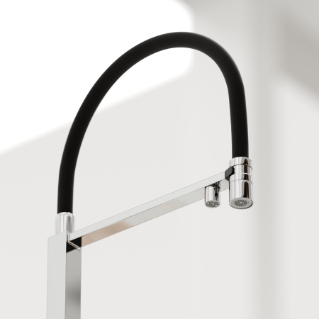 Смеситель для кухни Sancos Moro SC4006CH на мойку хром/черный