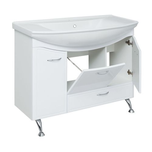 Тумба под раковину Runo Севилья 00000000598 100х30 напольная цвет белый - фото 4