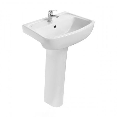 Раковина из сантехнического фарфора Santek Лонги 1WH501755 60х40 подвесная цвет белый 1 отверстие под смеситель