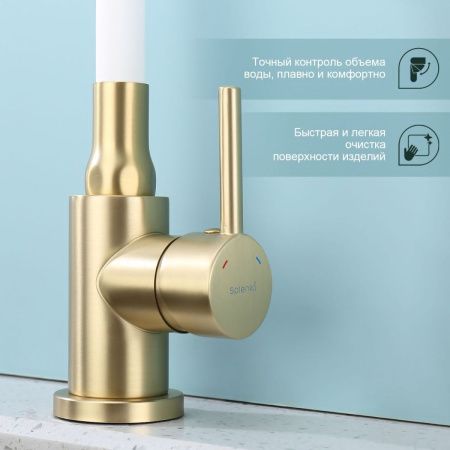 Смеситель для кухни Splenka S201 S201.4408.03 на мойку золото