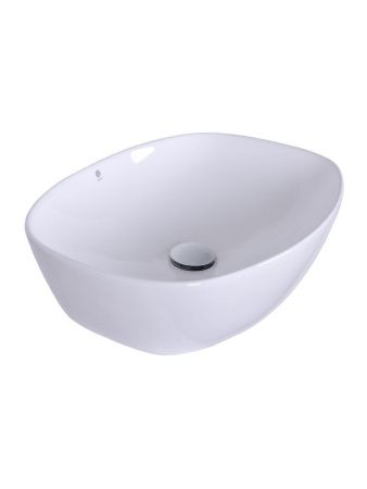 Раковина из сантехнического фарфора Orange B08-500W 50х40 накладная цвет белый