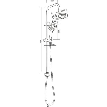 Душевая стойка Orange O-Shower OW02w настенная цвет белый