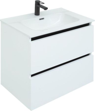 Раковина керамическая Aquanet Flat 00284027 70х50 полувстраиваемая цвет белый 1 отверстие под смеситель