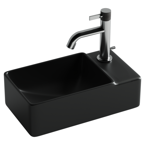 Раковина Ceramica Nova ELEMENT 40 см CN5045MB подвесная цвет черный матовый - фото 4