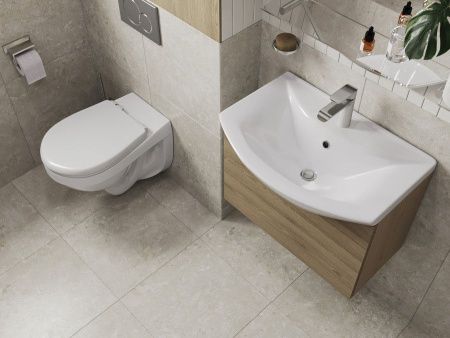 Унитаз подвесной Santeri Альфа 132559S0000B0 белый с сиденьем каскадный смыв