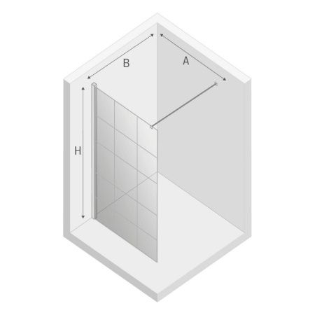 Душевая перегородка New Trendy NEW MODUS Black EXK-5549 110х200 стекло прозрачное профиль черный