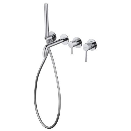 Смеситель для ванны и душа Abber Wasser Kreis AF8130 встраиваемый в стену хром