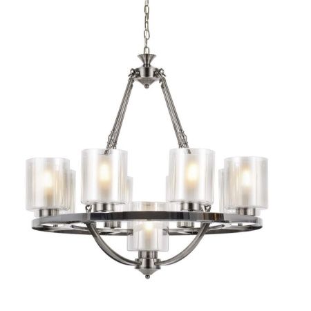 Люстра подвесная Lumina Deco Santini (Сантини) LDP 1220-9 CHR+WT