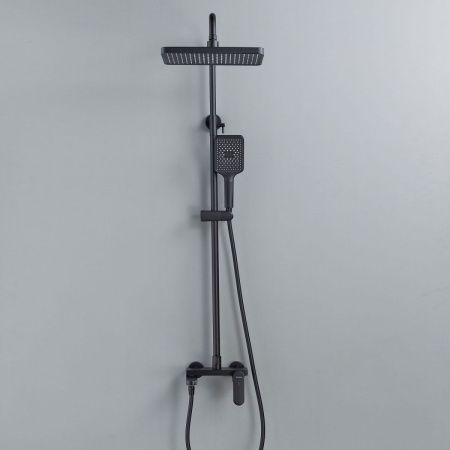 Душевая стойка Shevanik S4536H настенная цвет черный