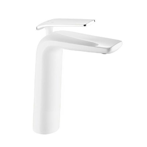 Смеситель Rose R3911F на раковину белый/хром - фото 2