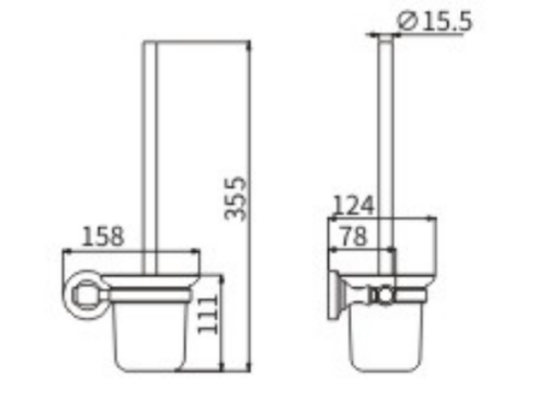 Ершик для унитаза CeramaLux BIANCO 52013 - фото 2