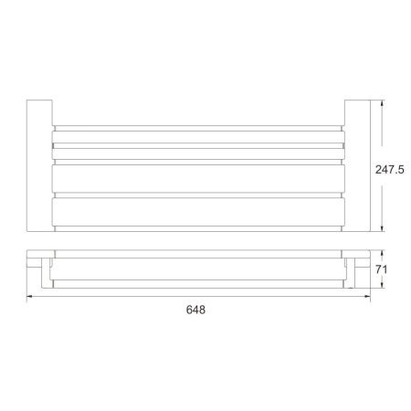 Полка в ванную комнату Rose RG18H RG1808H