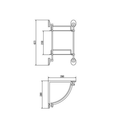 Полка в ванную комнату Fashun A1607-2 - фото 3