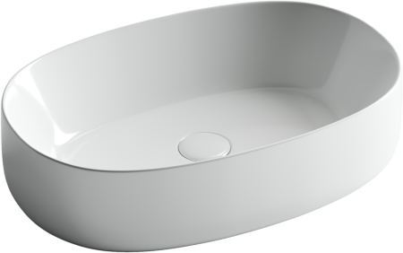 Раковина из сантехнического фарфора Ceramica Nova ELEMENT CN5023 50х40 накладная цвет белый без отверстий под смеситель