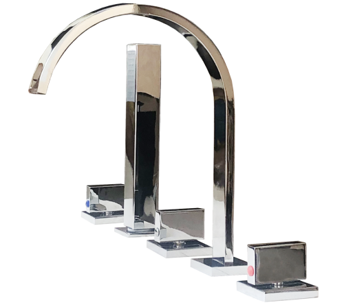 Смеситель Royal Bath HARDON RB611 на борт ванны серебро - фото 4