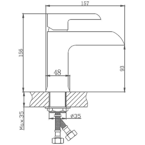 Cмеситель Haiba HB10805-8 на раковину белый/хром - фото 2