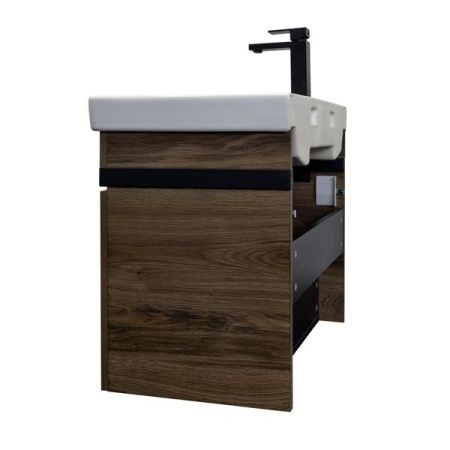 Тумба с раковиной Comforty Соло 00-00010978CF 70х50 подвесная цвет коричневый