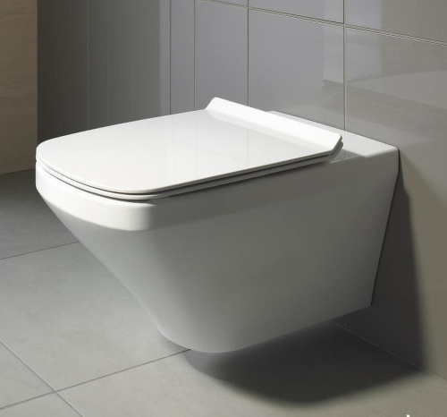 Унитаз подвесной Duravit Durastyle 45510900A1 белый с сиденьем микролифт безободковый каскадный смыв - фото 2