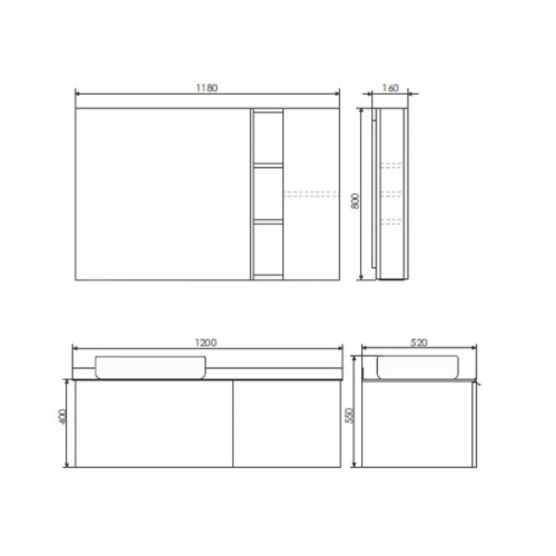Тумба с раковиной Comforty 00-00014006CF 120x52x54,5 - фото 2