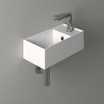 Раковина из санфаянса Simas Agile AG20 bi*1 40х20 подвесная цвет белый 1 отверстие под смеситель